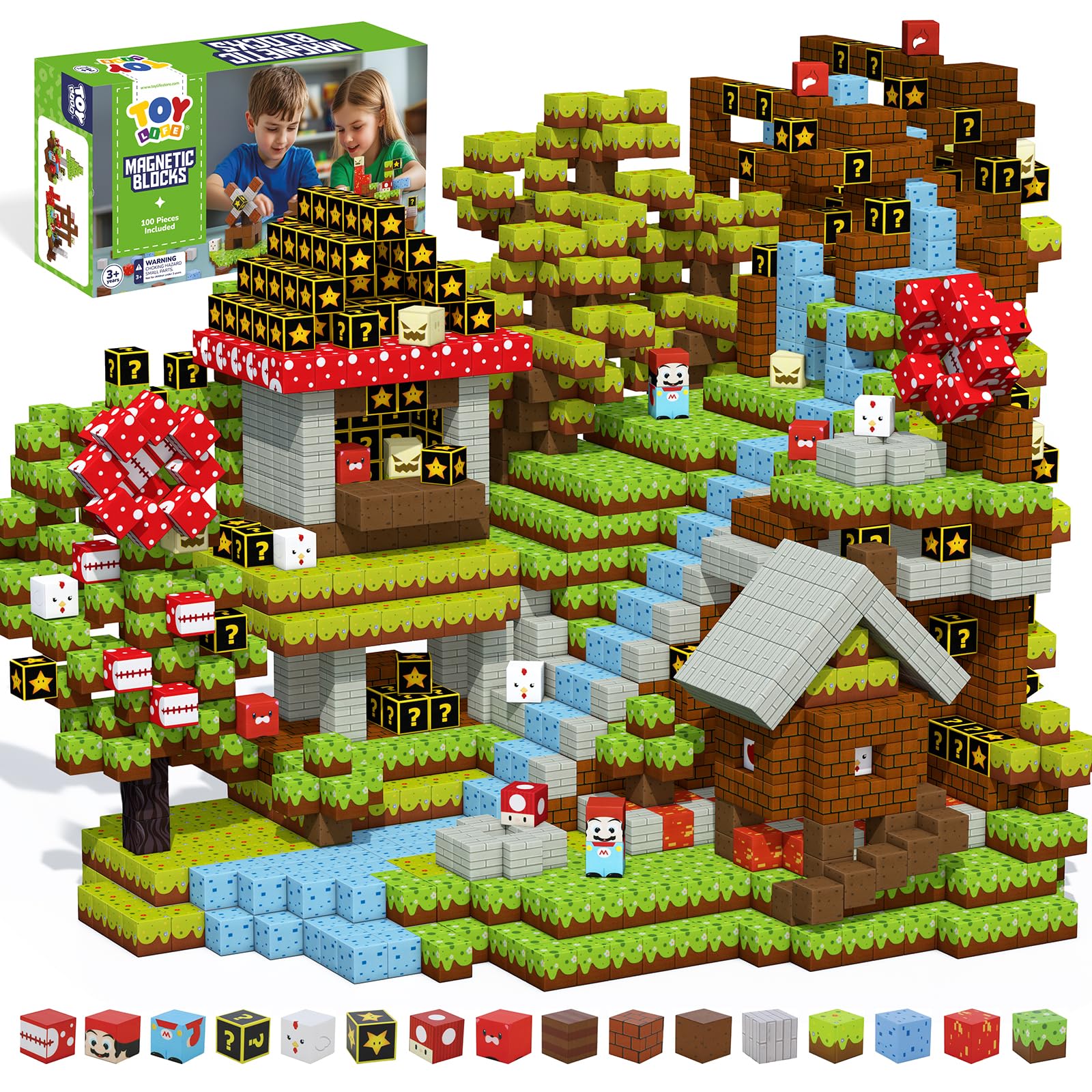 【くむ。】Life and Death＆GAO MagneticBlock Amazon.com: TOY Life 100-Piece Magnetic Cube Set, Mining World